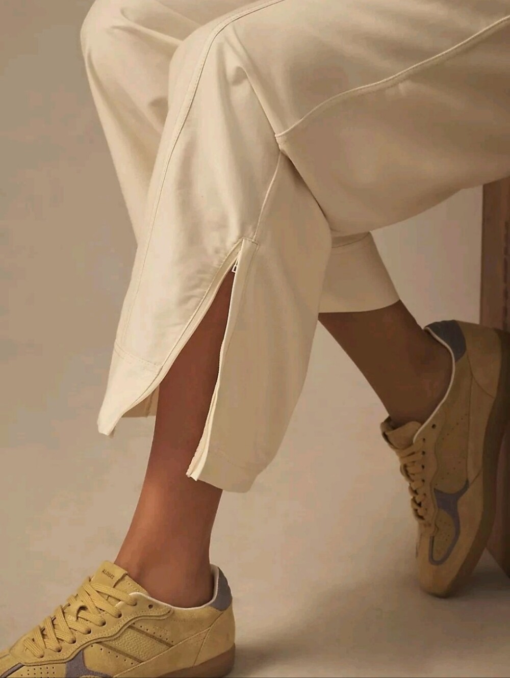 Daily Practice By Anthropologie Jesse Wide Leg In Ivory Pearl - Picture 5 of 16